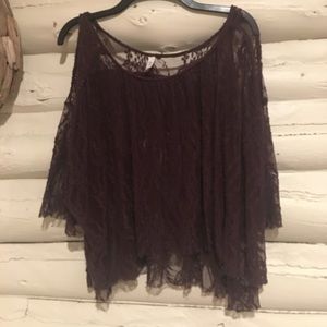 Free People Lace Shirt sz XS